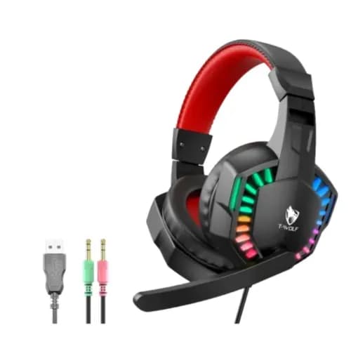 T-WOLF H120 RGB Wired Gaming Headphone, thumbnail 2 of 3