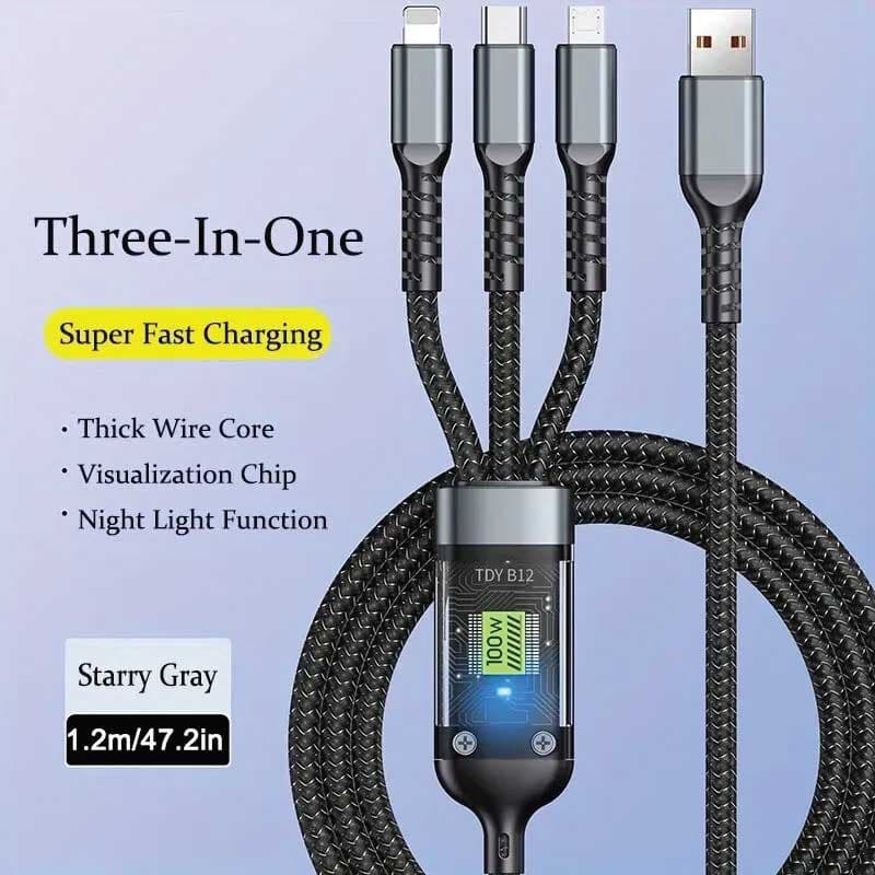 3-IN-1 SUPER FAST CHARGING CABLE, thumbnail 3 of 3