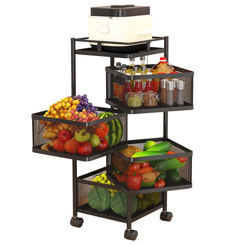 4 Layer Square Shape Kitchen Rack, thumbnail 4 of 4