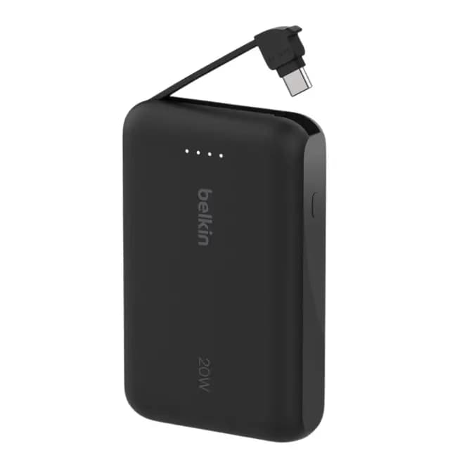 Belkin BoostCharge Power Bank 10K with Integrated Cable