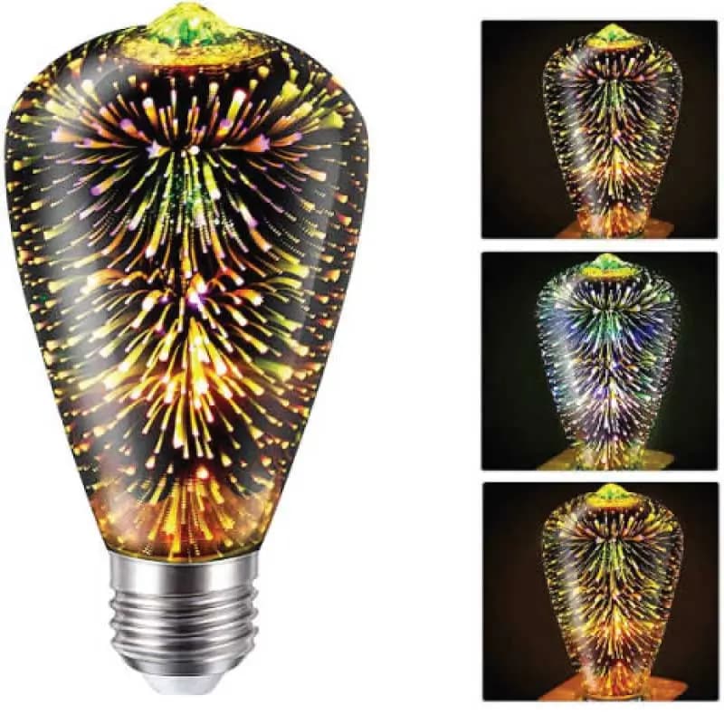 3D Firework Led Decorative Light Bulb, thumbnail 2 of 3