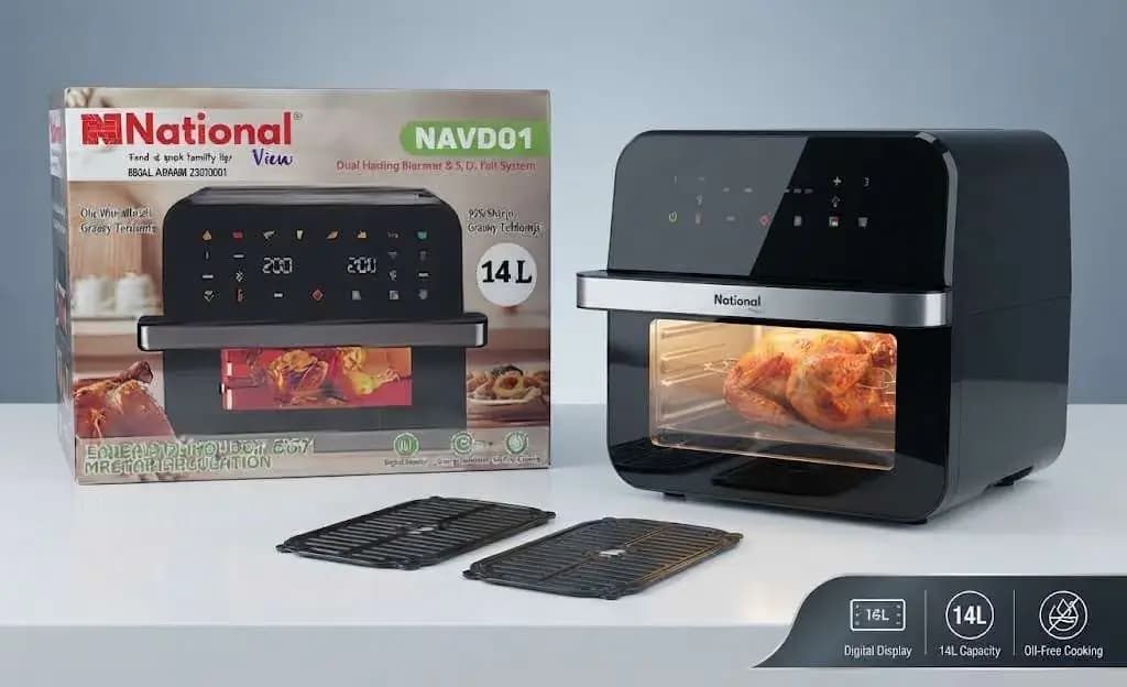 National NAVD01 Electric Oven – 14L, 2600W with 360° Hot Air Circulation