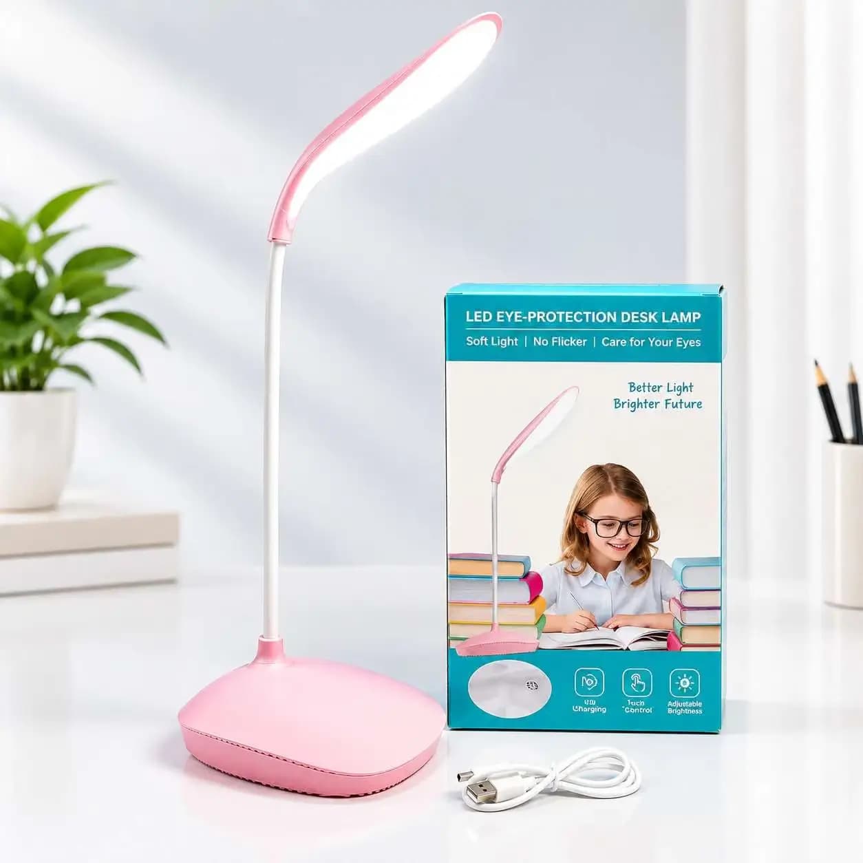 Touch Table Lamp with 3-Level Brightness | LED Desk Lamp