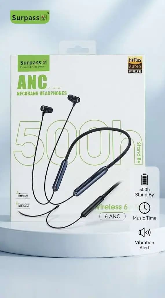 Surpass Wireless 6 ANC Neckband Headphones – Hi-Res Audio