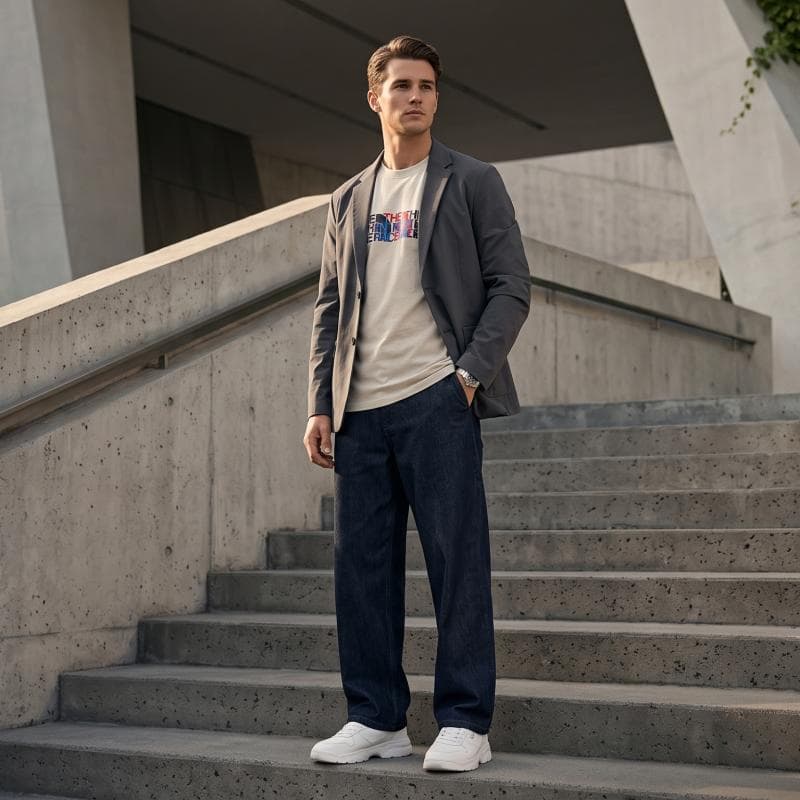 The North Face Men's Standard Fit Graphic Logo Crewneck T-Shirt, thumbnail 3 of 10