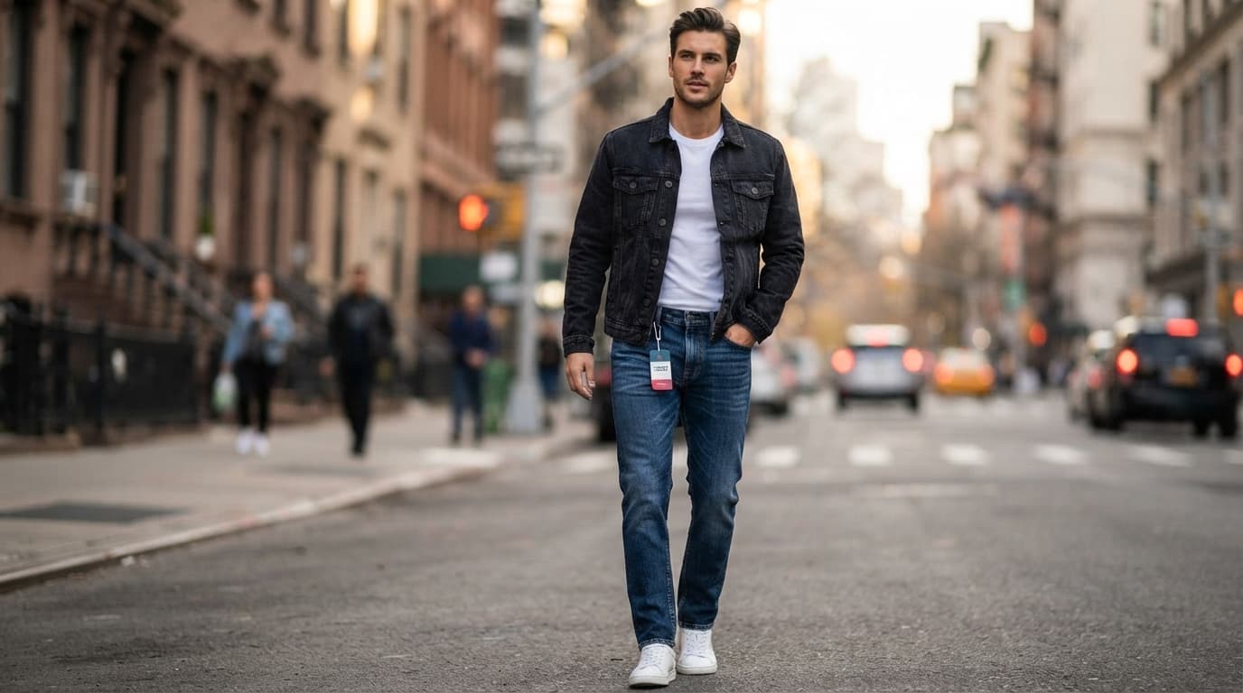 Tommy Jeans Premium Dark Wash Indigo Denim, thumbnail 5 of 7