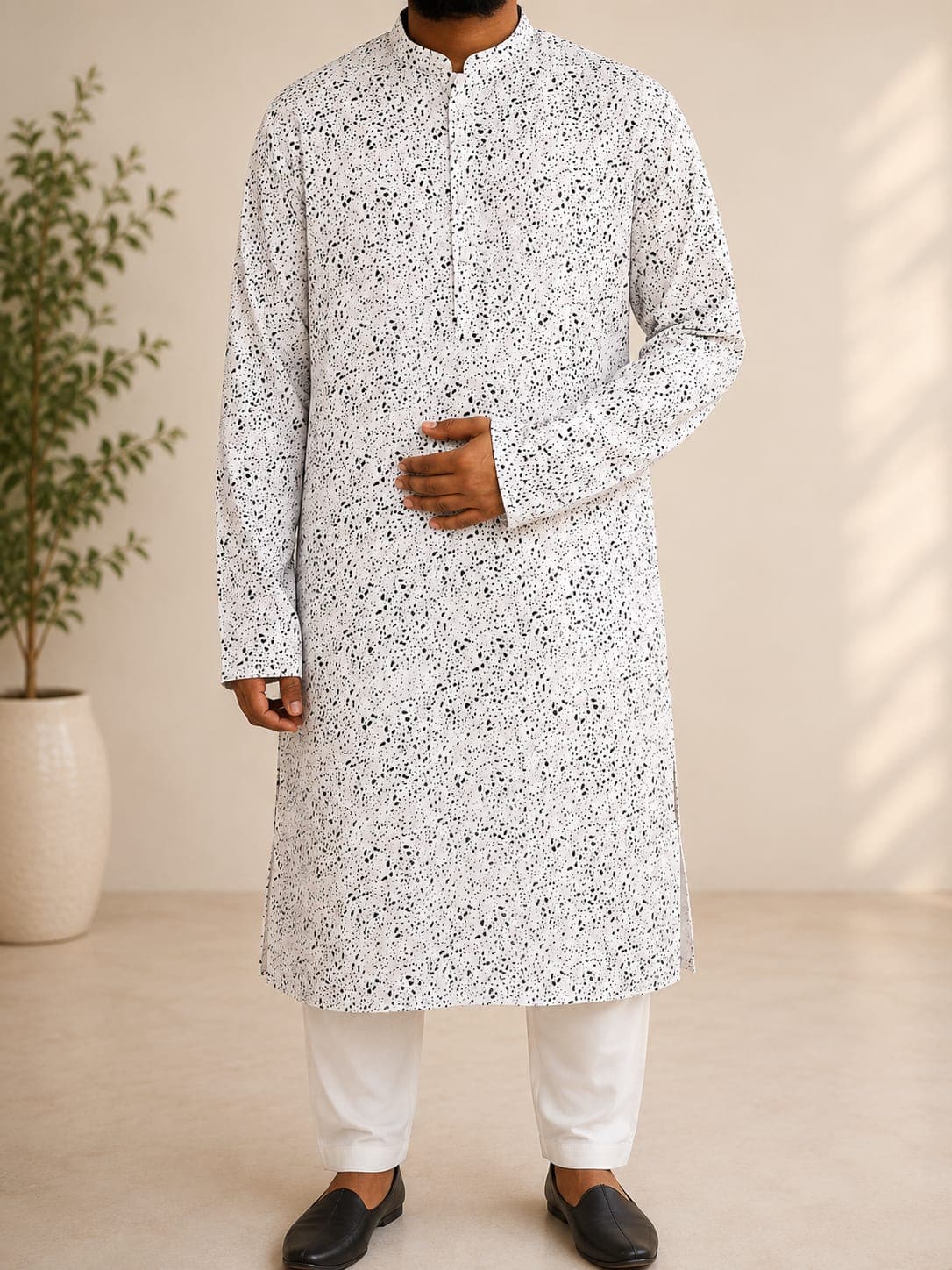 Premium Cotton Print Panjabi, thumbnail 3 of 5