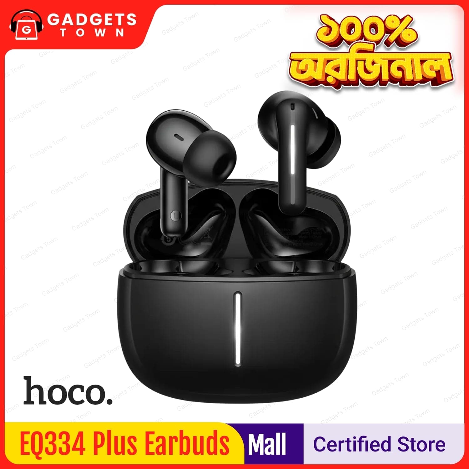 Hoco | EQ34 Plus Rima | True Wireless Earbuds (TWS) | ANC + ENC | Bluetooth 5.4 | 7h Playback (6h with ANC)