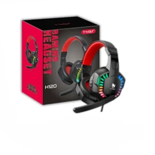 T-WOLF H120 RGB Wired Gaming Headphone, image 1 of 3